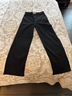 High-Rise Black Wide-Leg Jeans for Women